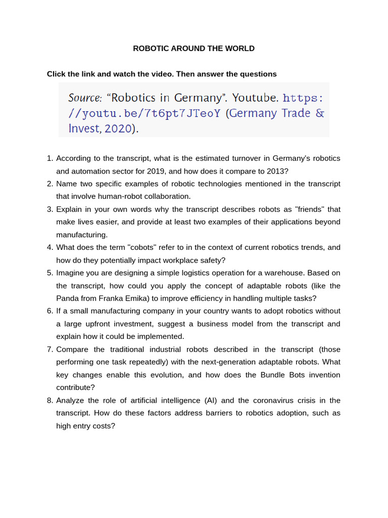 Global Robotics Industry Insights | PDF