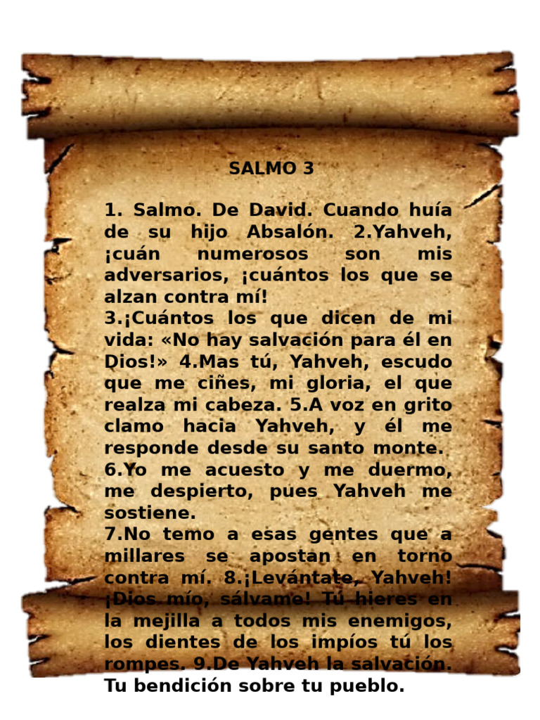 Salmo 3 - Pergamino | PDF