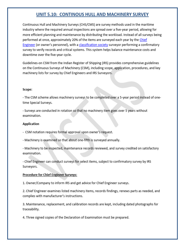 Continuous Hull and Machinery Survey Guide | PDF | Pump | Engines