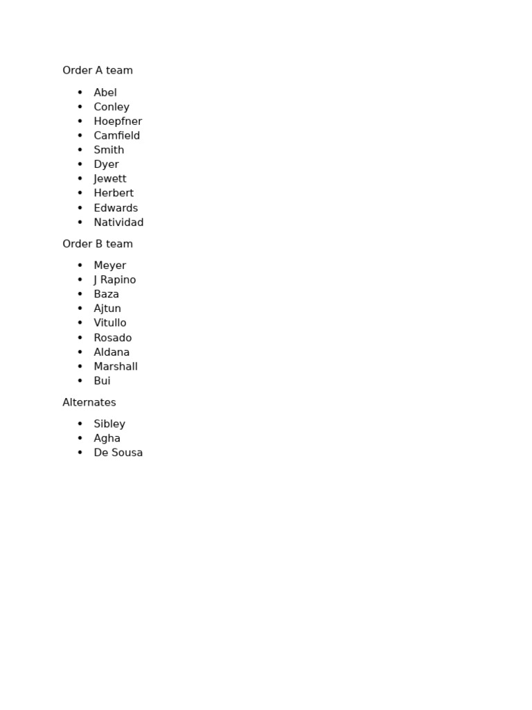 Team Layout | PDF
