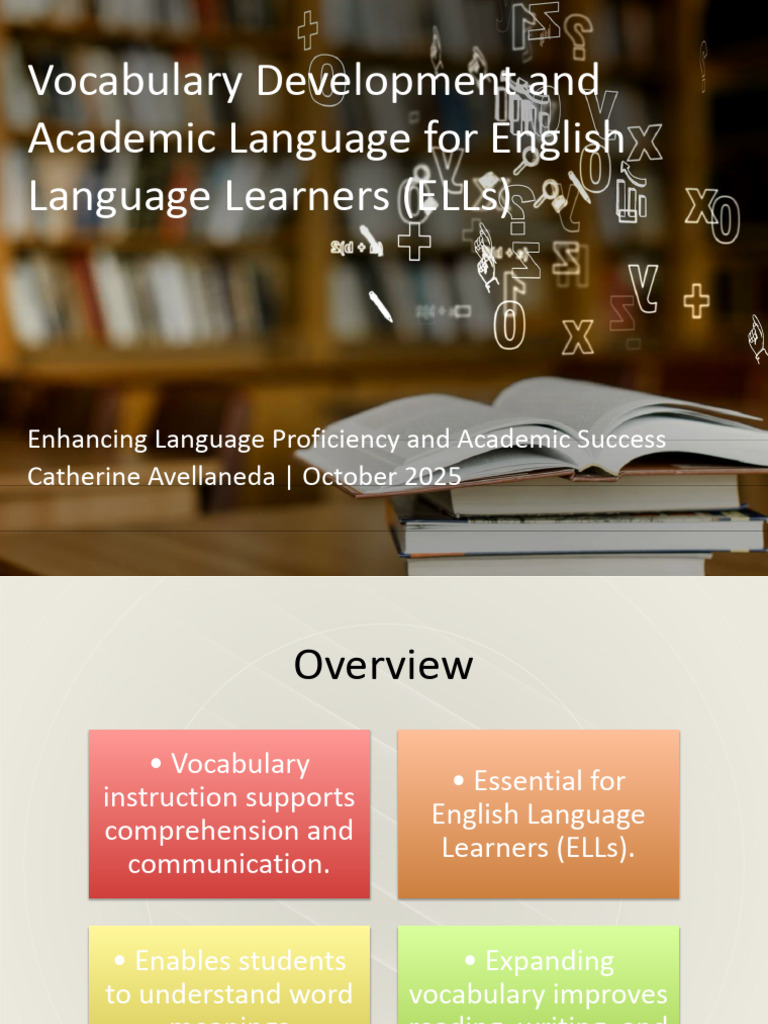 Vocabulary Development and Academic Language For ELLs | PDF ...