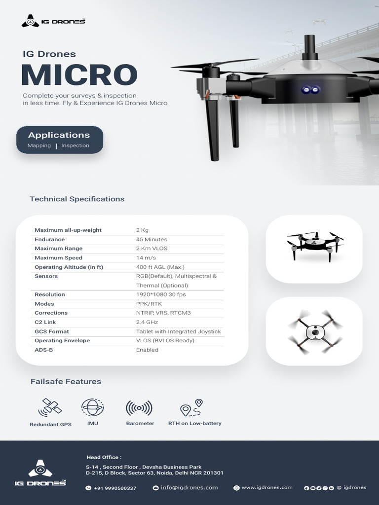 IG Drones Micro Technical Specifications | PDF