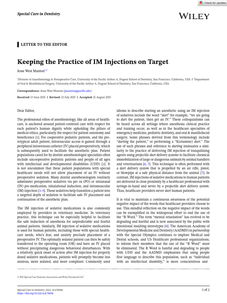 Keeping The Practice of IM Injections On Target | PDF | Anesthesia ...
