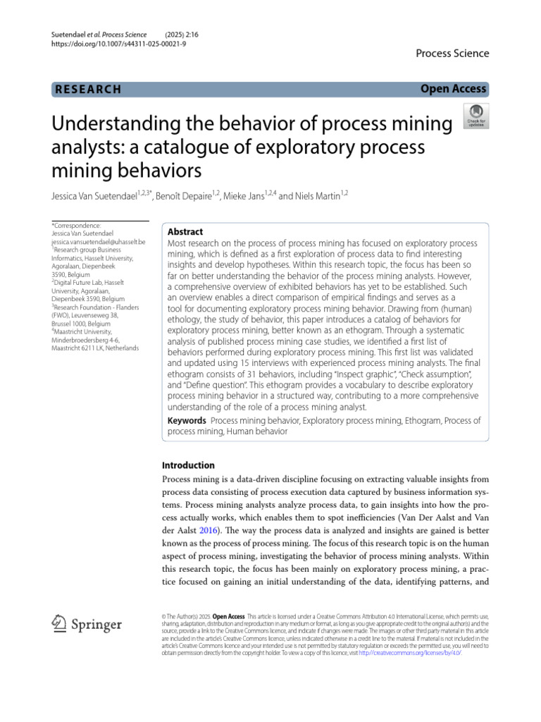 Behavior of Process-Mining Research | PDF | Data Analysis | Prediction