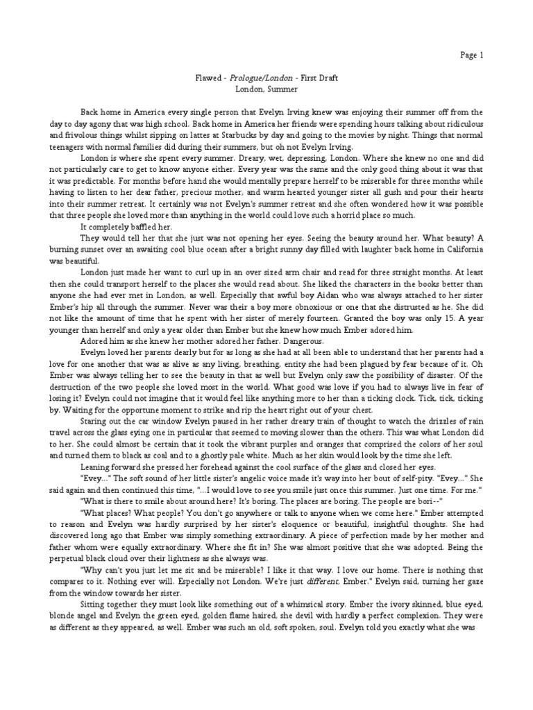 Flawed - First Draft | PDF | Poetry | General Fiction