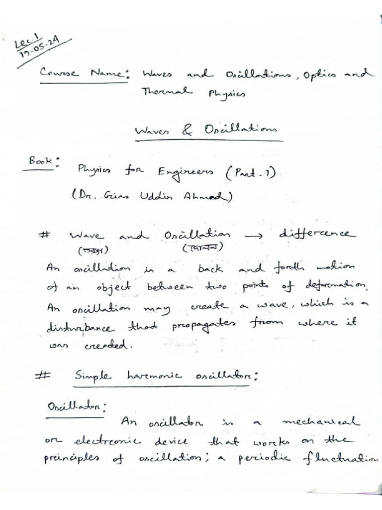Suriya Mam's Lecture Sheet (Lec 1 To 4) | PDF