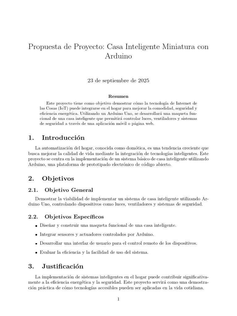 Casa Inteligente con Arduino: Proyecto IoT | PDF | Arduino | Internet ...