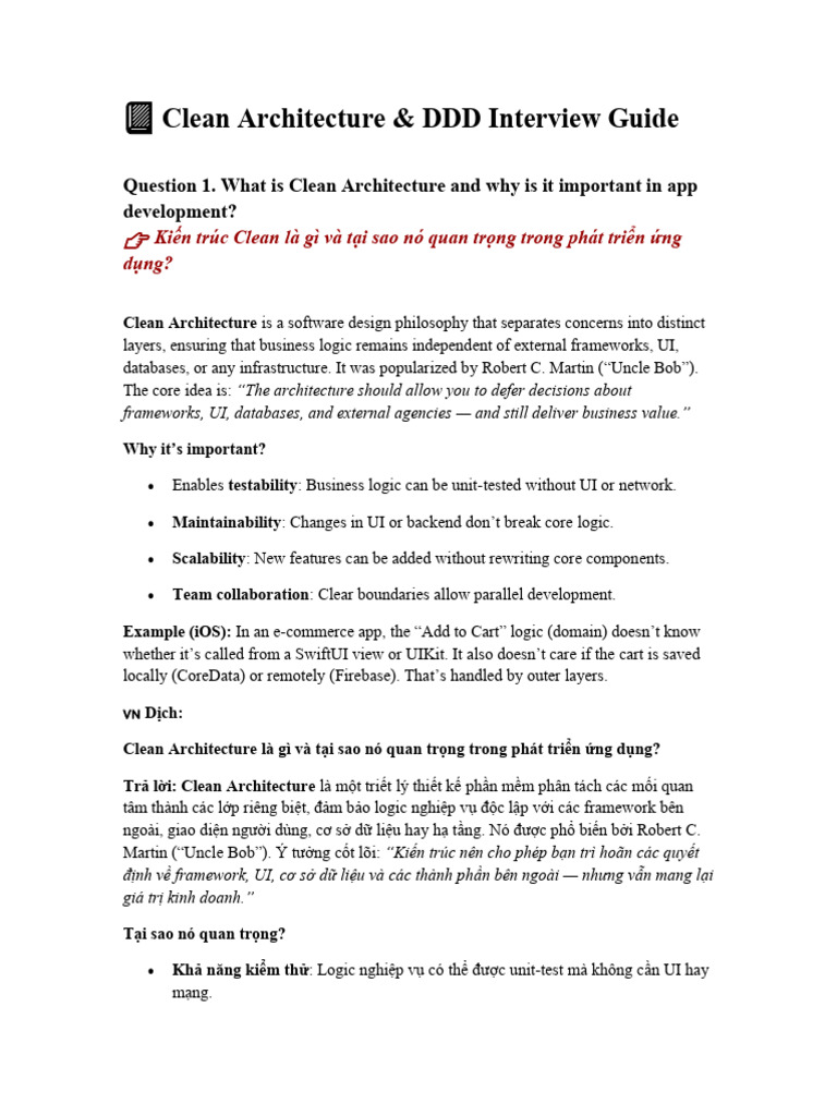 Clean Architecture & DDD | PDF