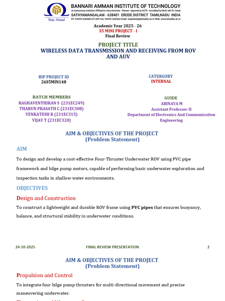 S5 MINI PROJECT PPT Format To Be Followed For Second Review | PDF