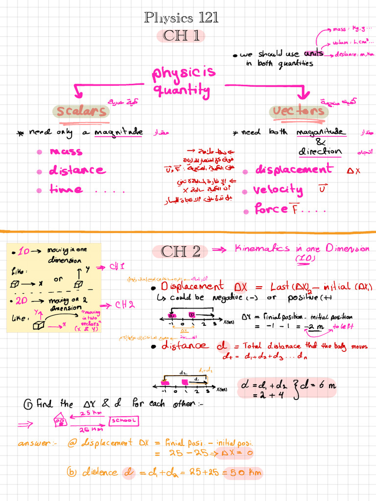 Physics 121: Kinematics and Motion Concepts | PDF | Acceleration | Velocity