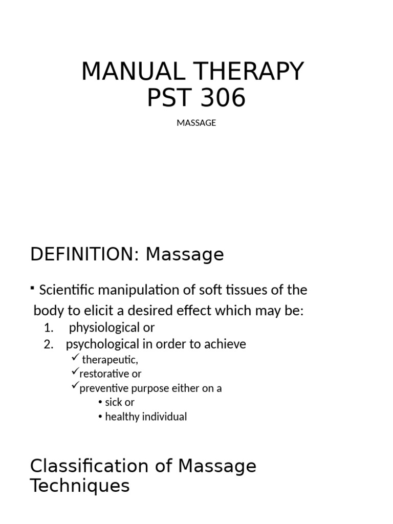Comprehensive Guide to Massage Techniques | PDF | Massage | Lymph