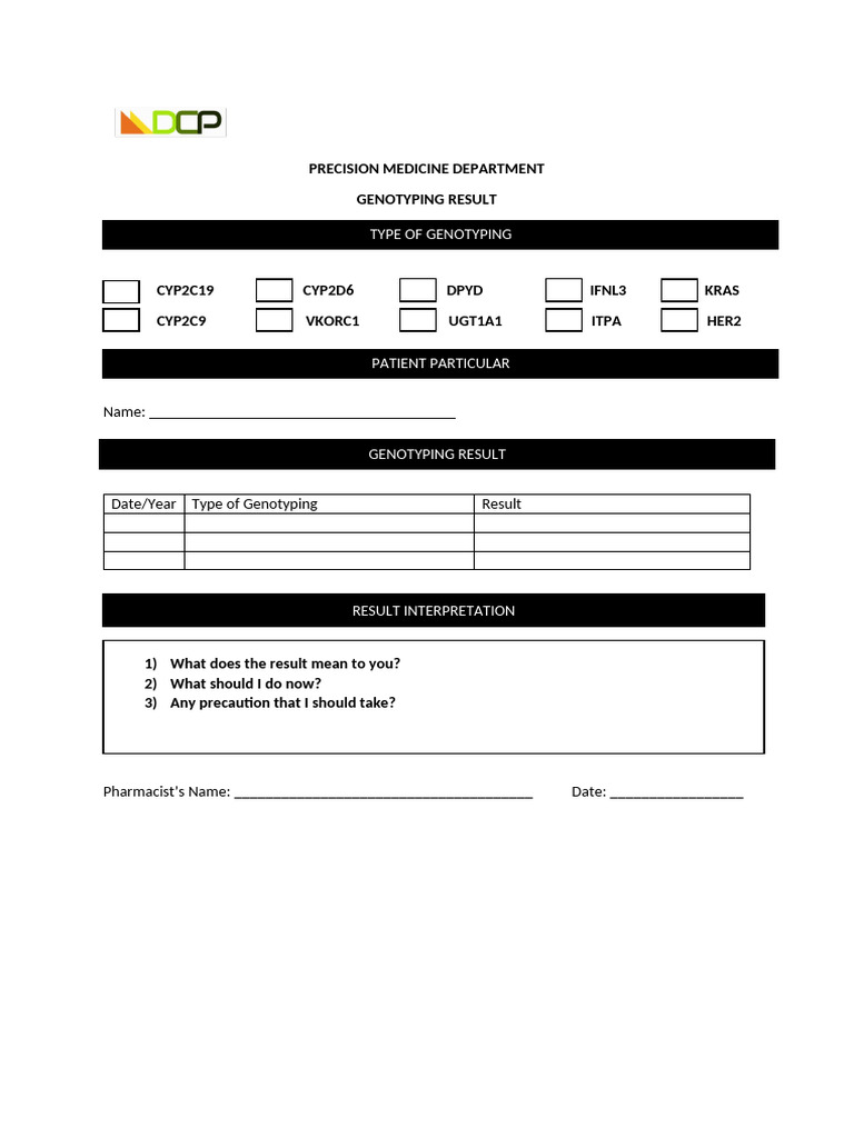 PGX - Template Patient Report | PDF