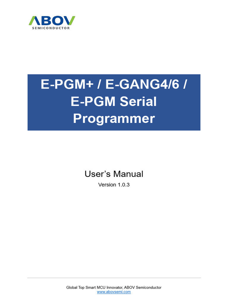 E-PGM+ Programmer User Manual | PDF | Computer File | Computer Engineering
