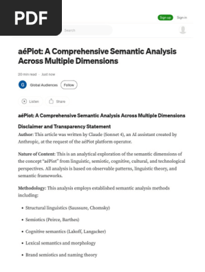 AéPiot a Comprehensive Semantic Analysis Across Multiple Dimensions by Global Audiences Oct, 2025 Medium