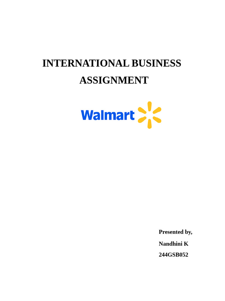 24GSB052-Nandhini K (IBM Assignment) | PDF | Walmart | Supply Chain