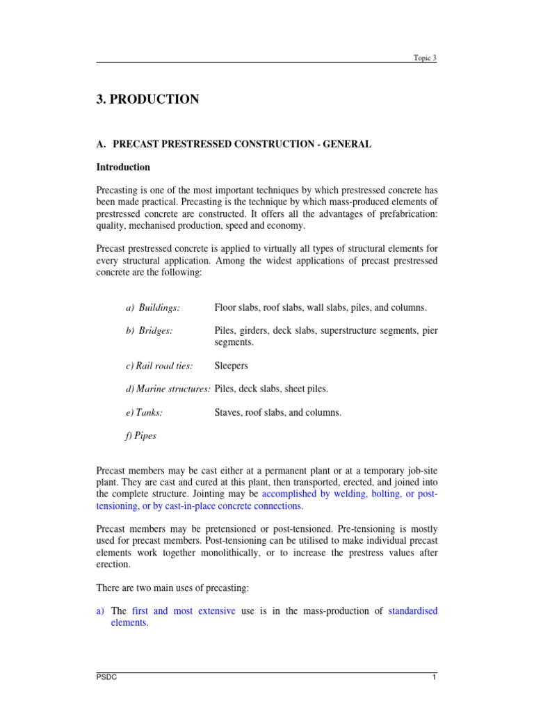 Precast Prestressed Concrete Overview | PDF | Precast Concrete ...