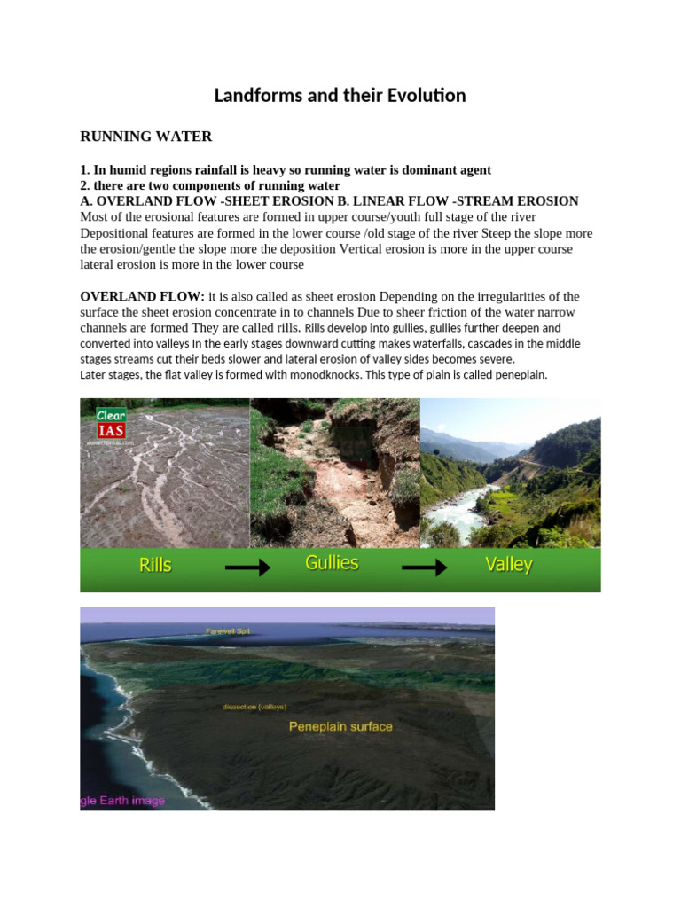 Landform Evolution: Water's Role | PDF | Sinkhole | Erosion