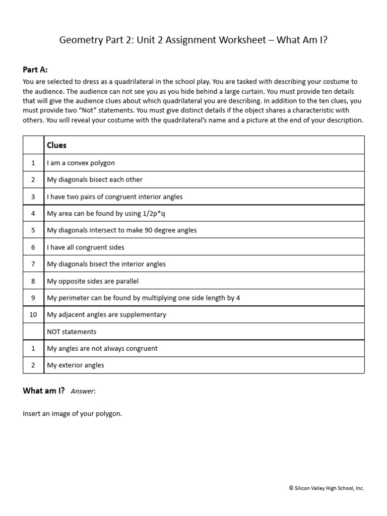 Geometry Unit 2 Assignment Worksheet | PDF | Elementary Geometry ...