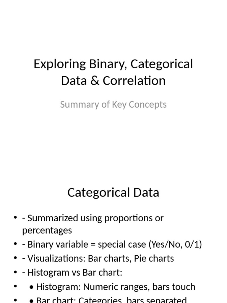Binary and Categorical Data Insights | PDF