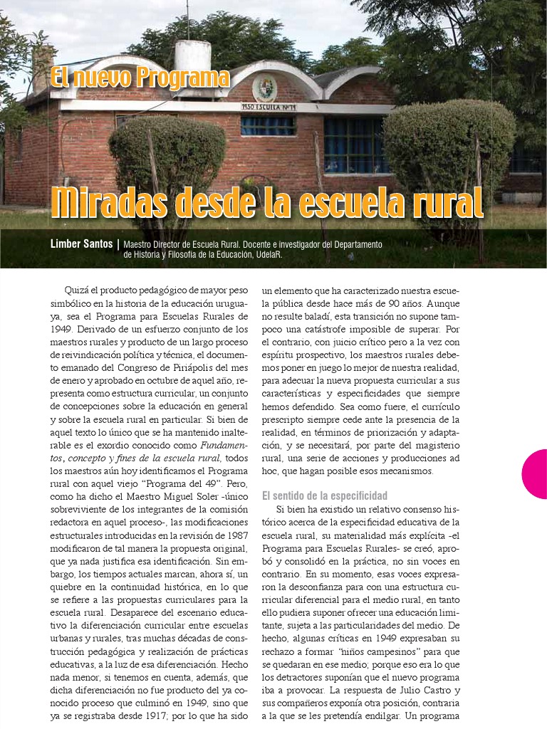 Educación Rural: Historia y Desafíos | PDF | Plan de estudios | Science