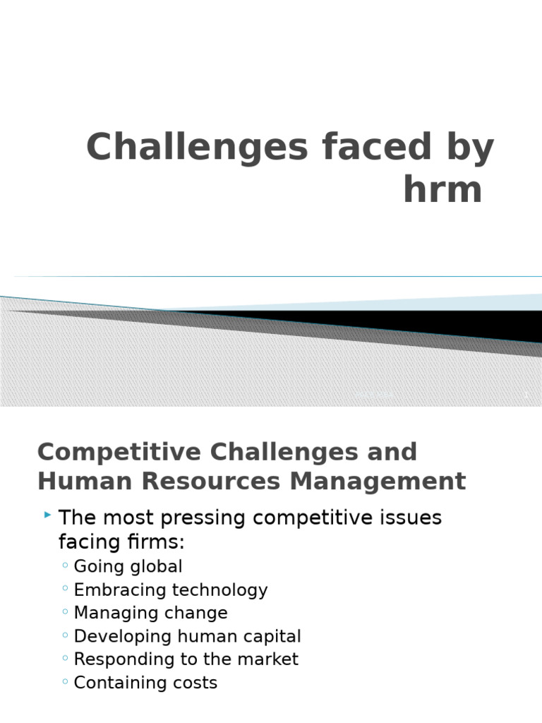 Challenges Faced by HRM | PDF | Human Resource Management | Business