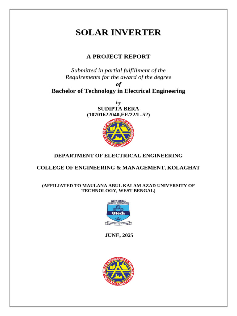 Solar Inverter | PDF | Power Inverter | Electrical Equipment