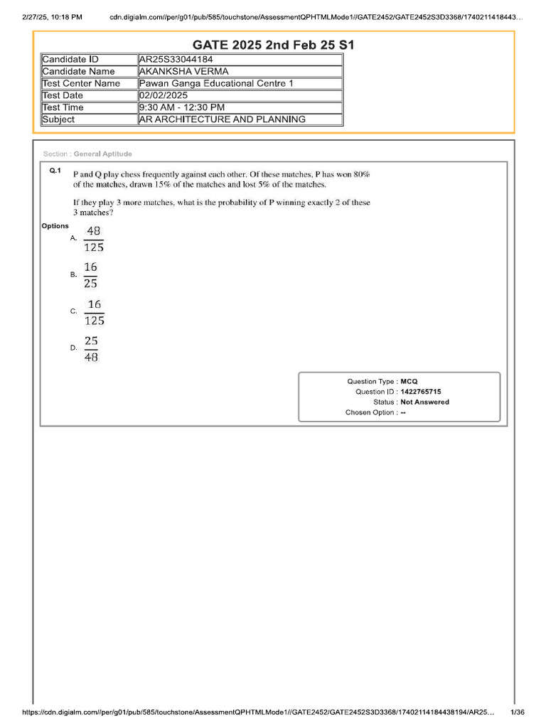Gate 2025 | PDF