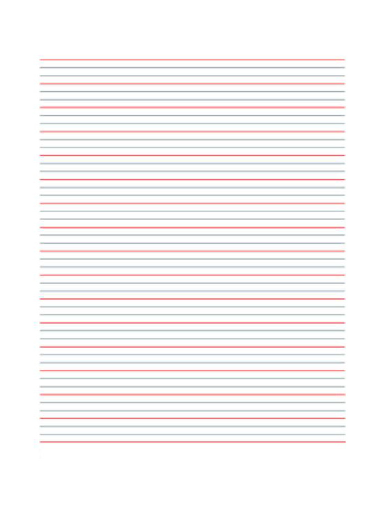 English Four Line Exercise Sheet | PDF