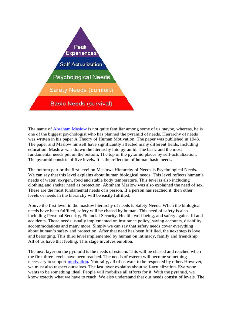 Maslow | PDF