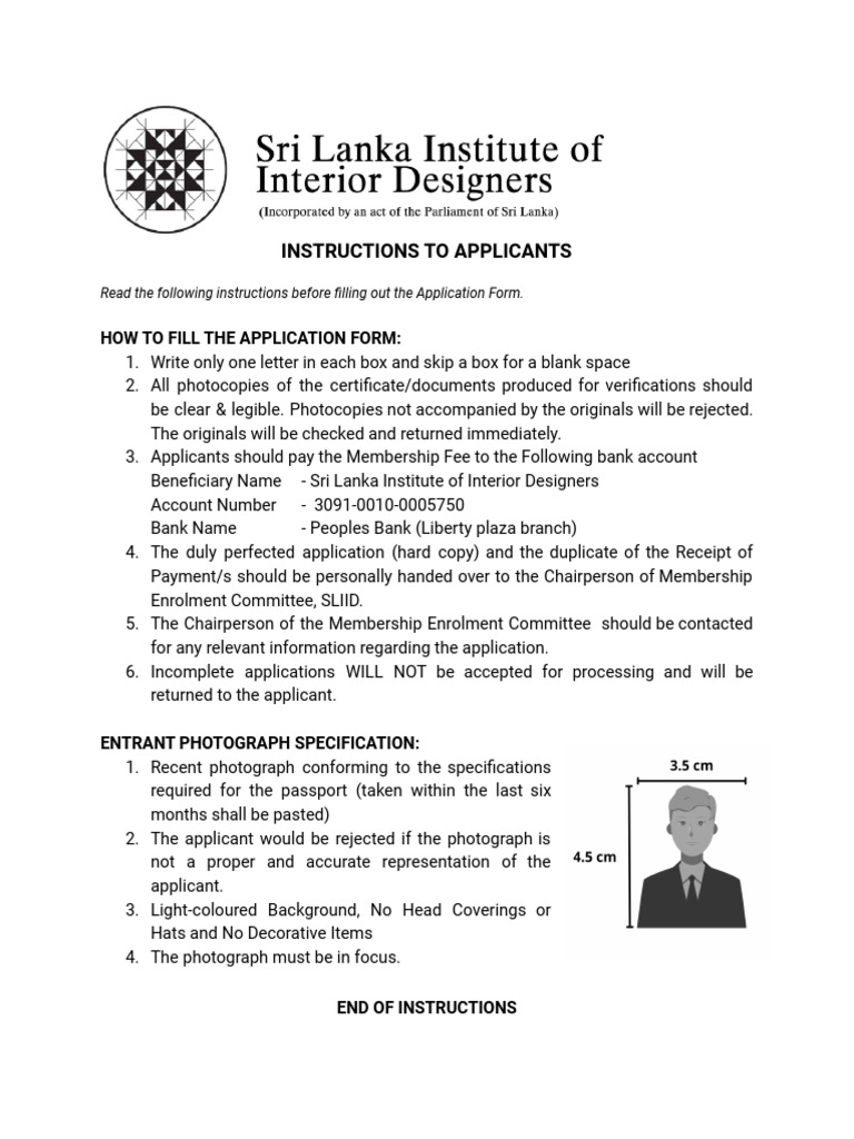 SLIID Membership Application Instructions | PDF