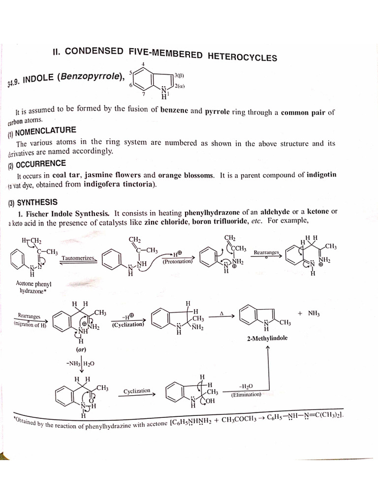 Unit - V Heterocyclic Compounds | PDF