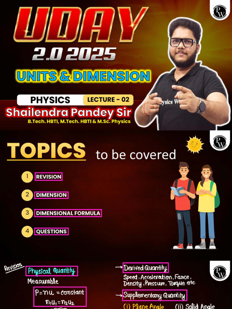 Units and Dimension 02 - Class Notes PDF | PDF