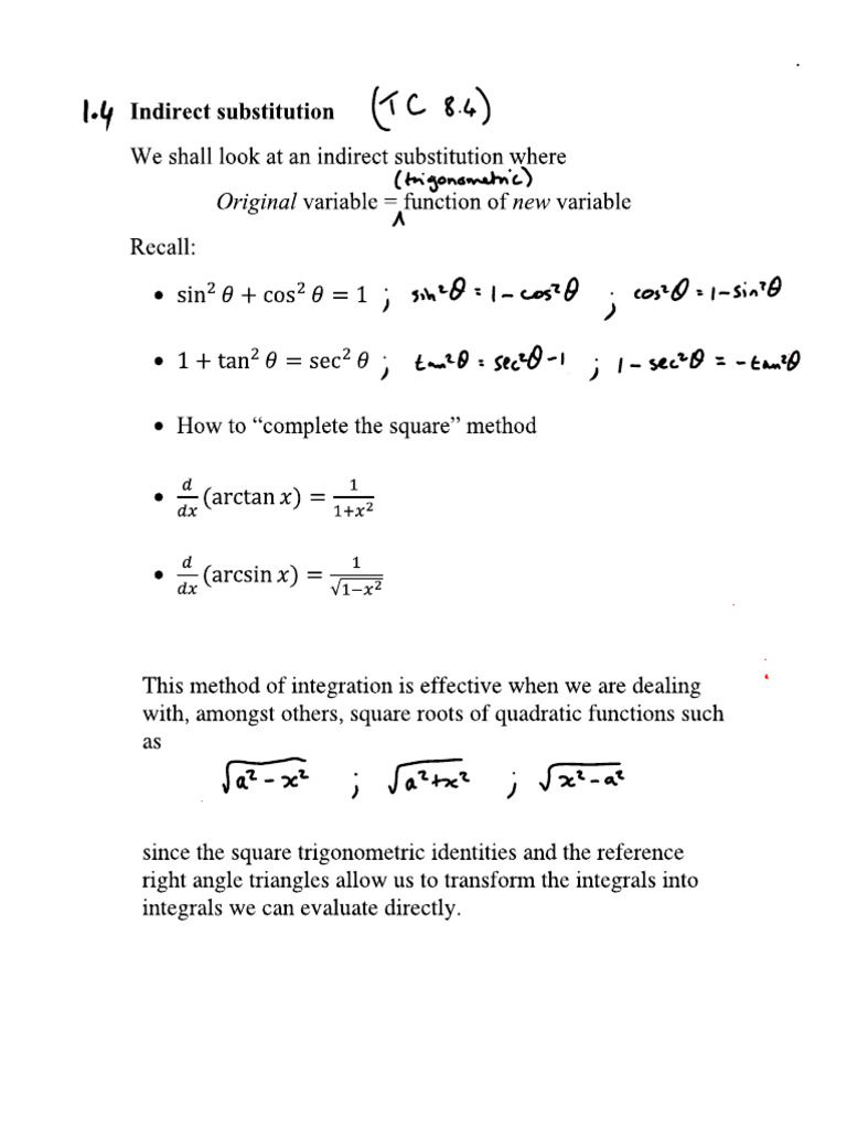 Week 2 Calculus Lecture 1 Notes | PDF