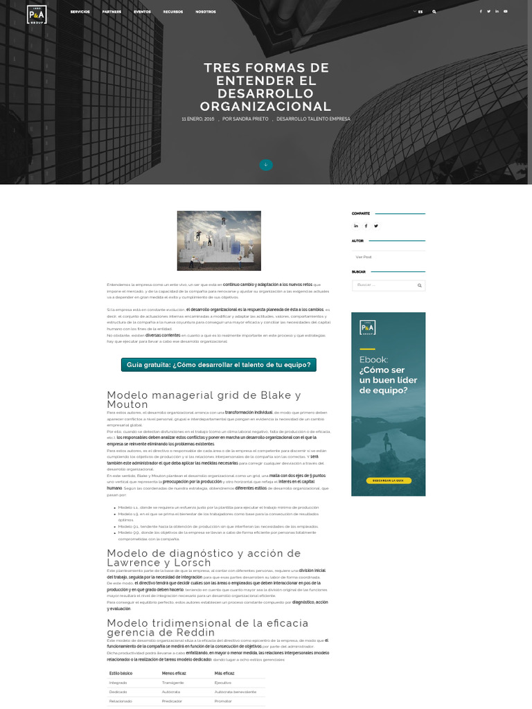 Tres enfoques del desarrollo organizacional | PDF | Business