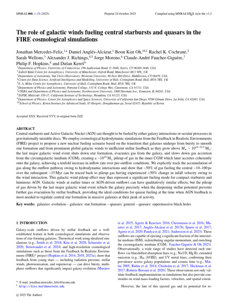 Galactic Winds and Starburst Fueling Dynamics | PDF | Star Formation ...