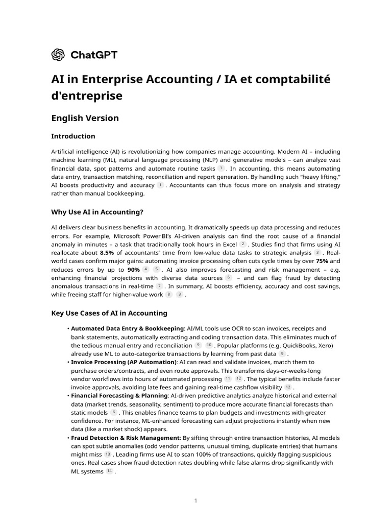 AI Transforming Enterprise Accounting | PDF | Artificial Intelligence ...