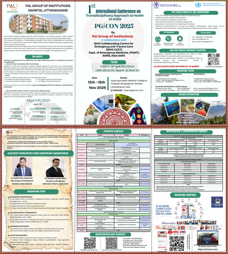 PGICON 2025 Registration Details | PDF | Health Sciences | Health Care