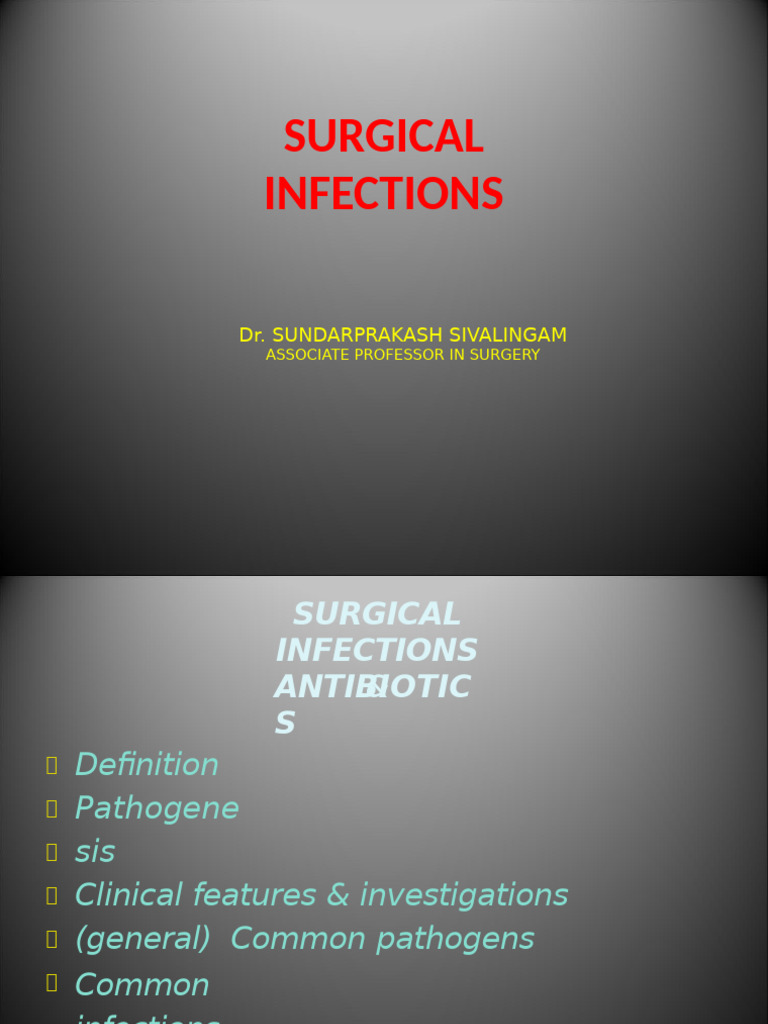 Surgical Infections and Antibiotic Use | PDF | Infection | Streptococcus