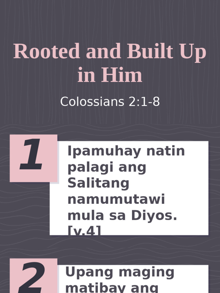 Rooted and Built Up in Him | PDF
