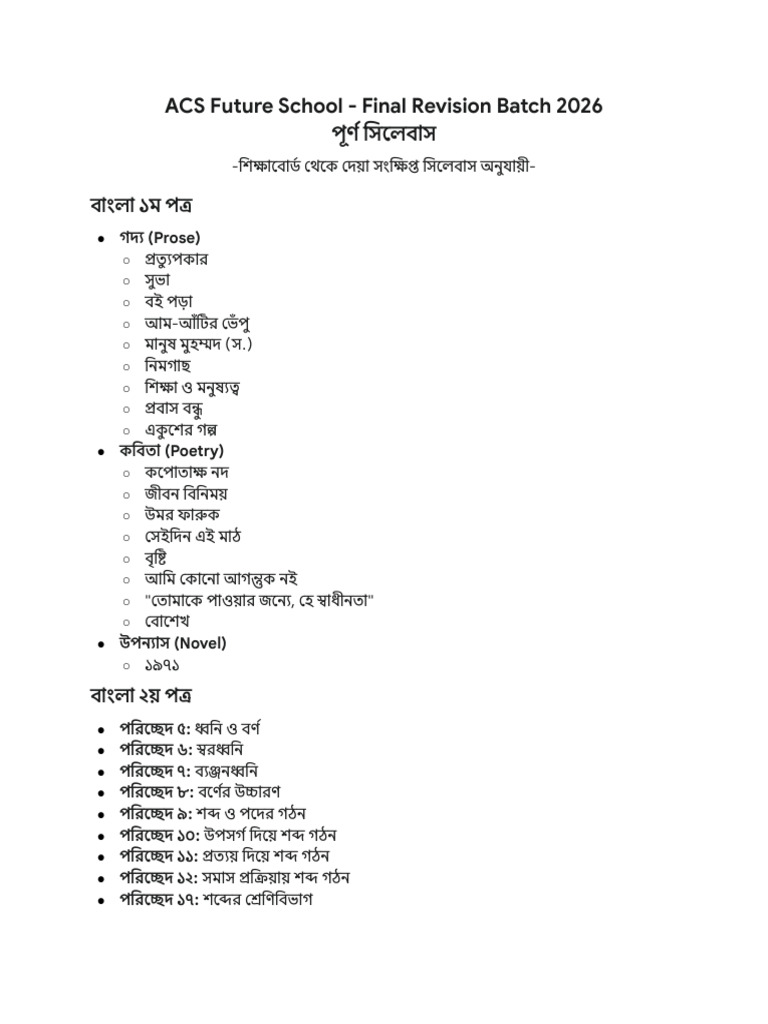 FRB Syllabus | PDF