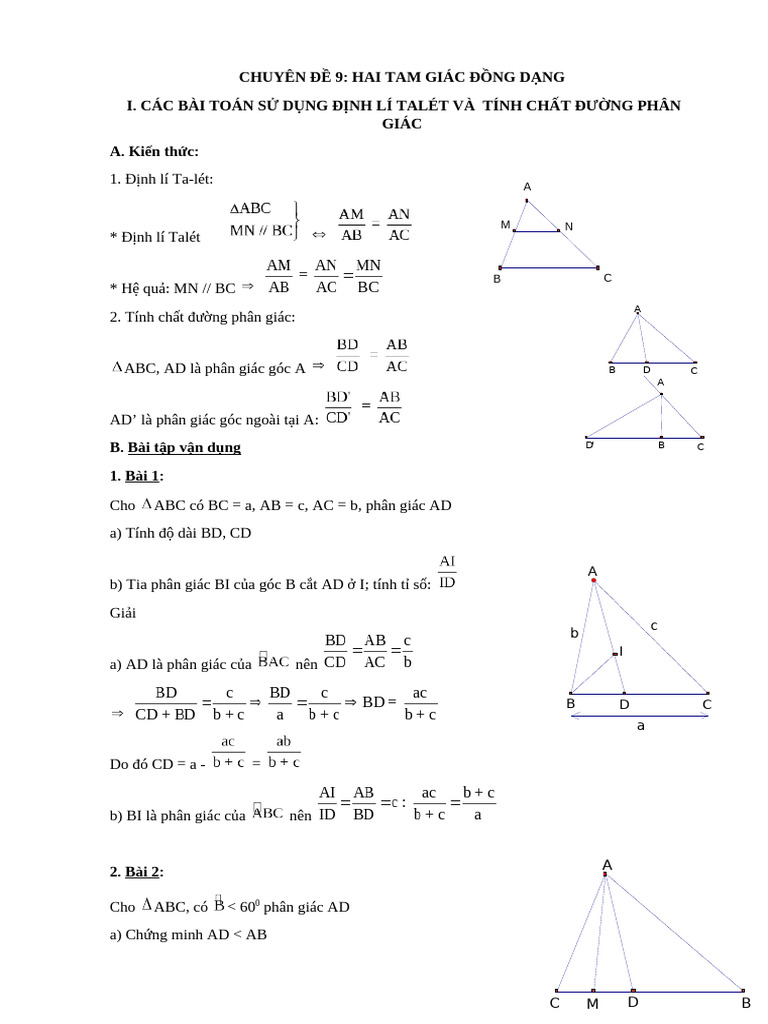 Chuyen de 9 Hai Tam Giac Dong Dang | PDF
