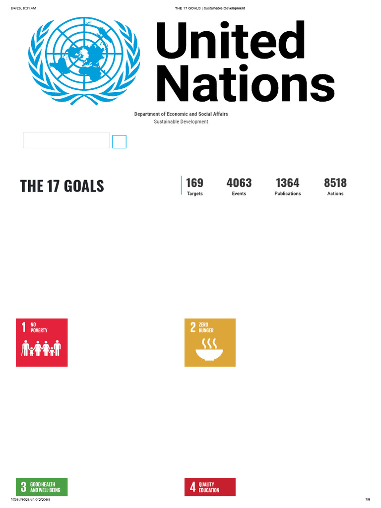 Overview of 17 Sustainable Development Goals | PDF | Sustainable ...