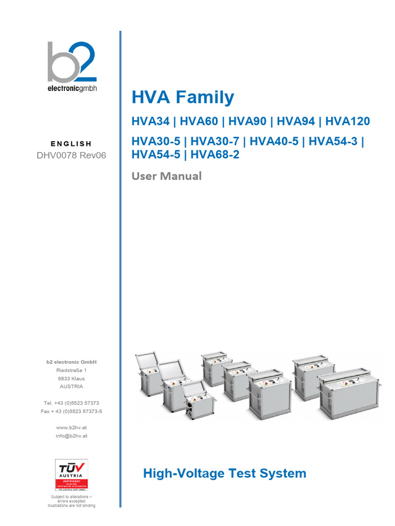 HVA High-Voltage Test System Manual | PDF | High Voltage | Insulator ...