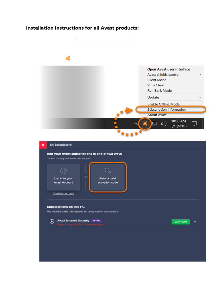 Avast Installation and Activation Guide | PDF