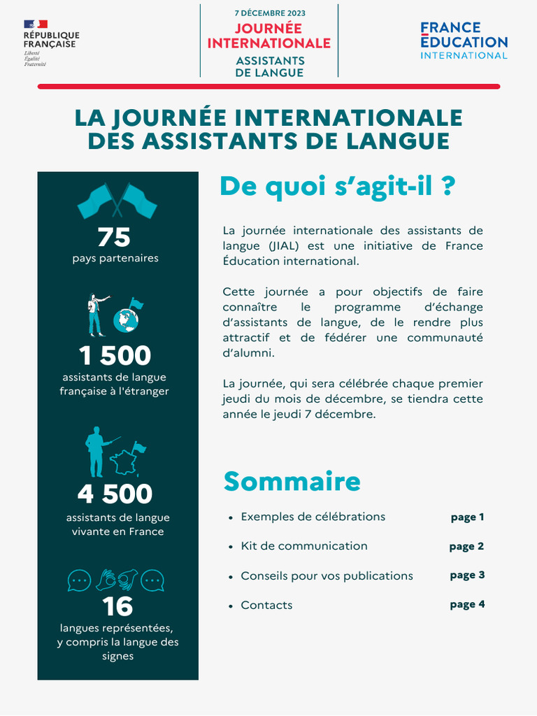 Journée Internationale des Assistants de Langue | PDF
