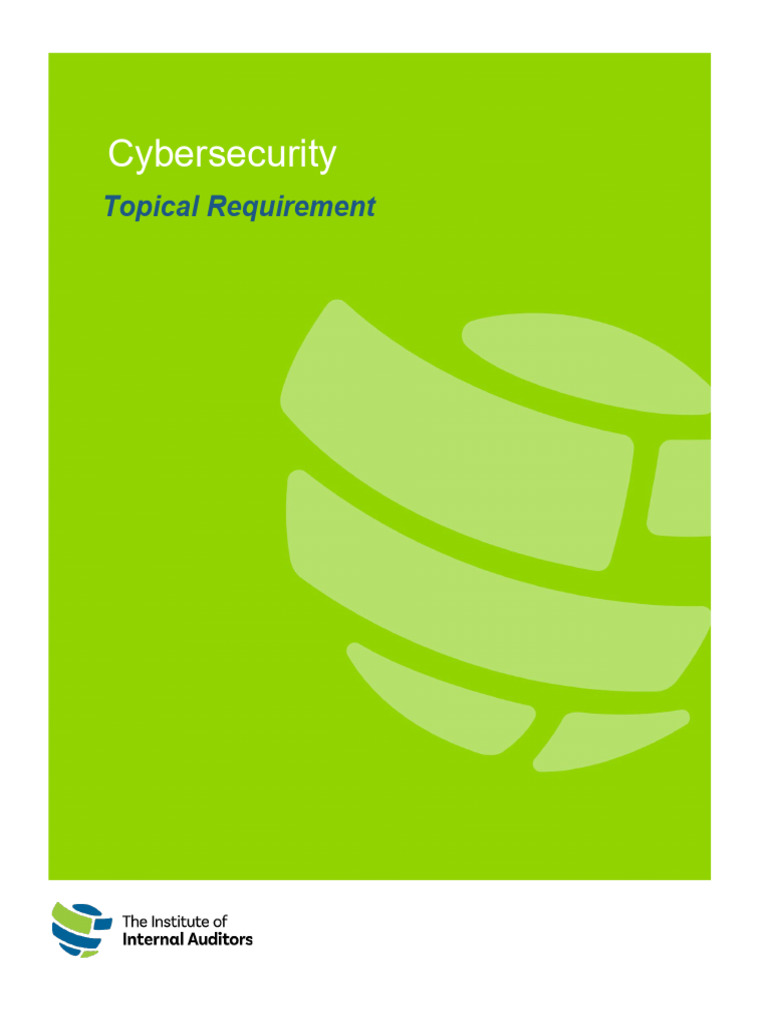Cybersecurity Auditing Requirements Guide | PDF | Security | Computer ...