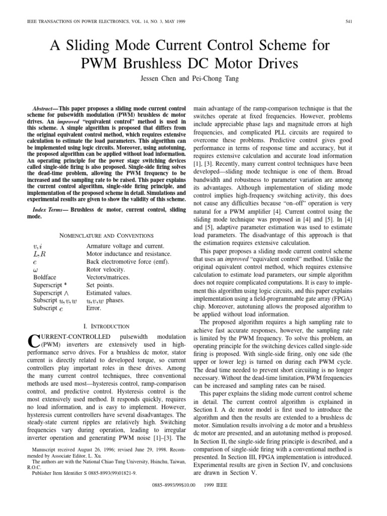 A Sliding Mode Current Control Scheme Fo | PDF | Power Electronics ...