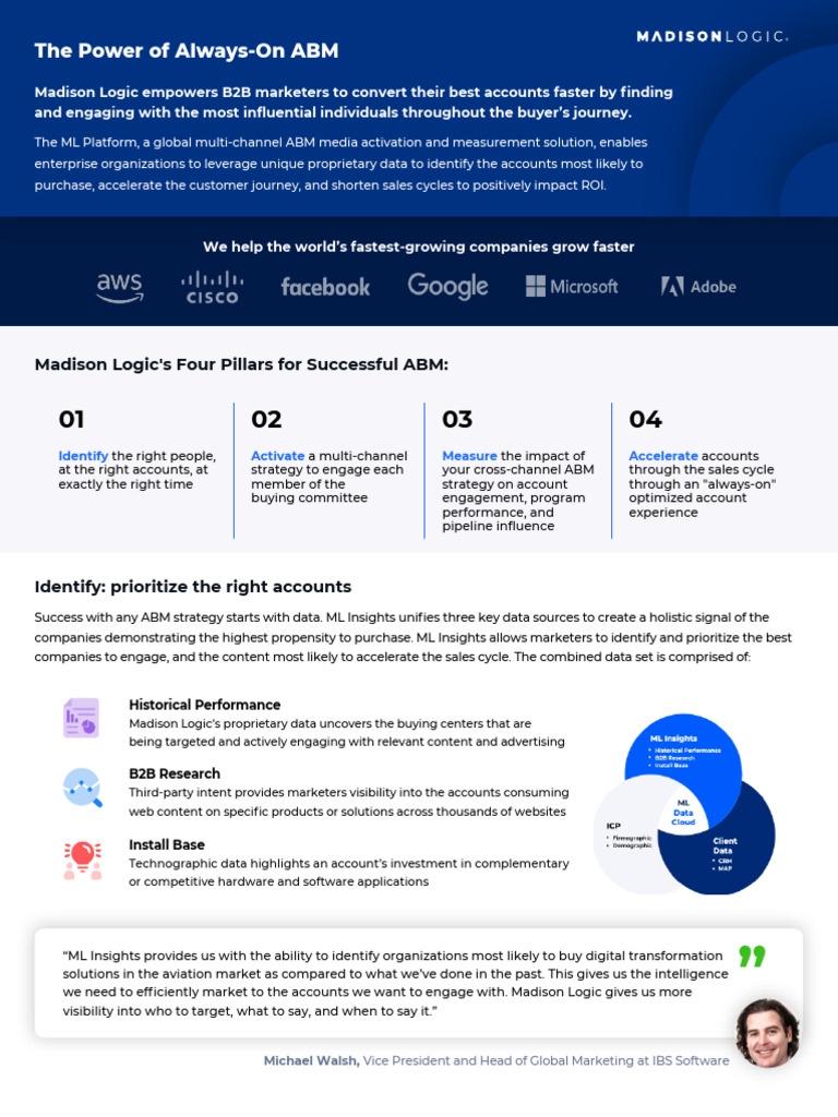 Madison Logic ABM Platform Overview | PDF | Marketing | Sales