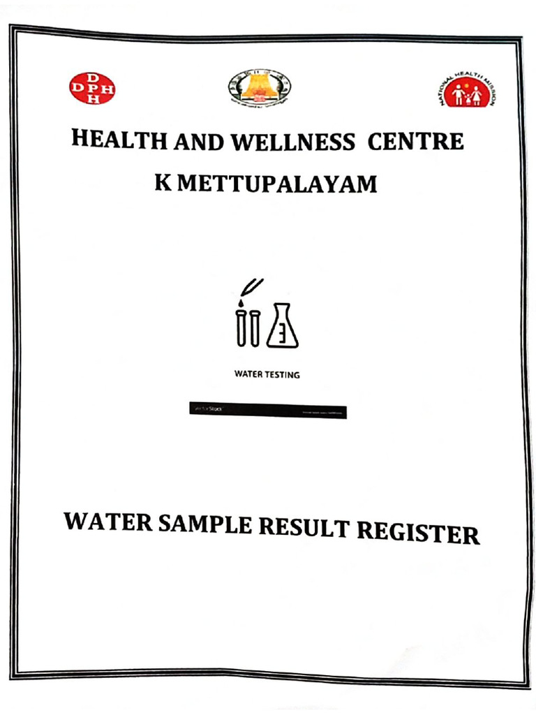 Water Sample Result Register - MPHW | PDF