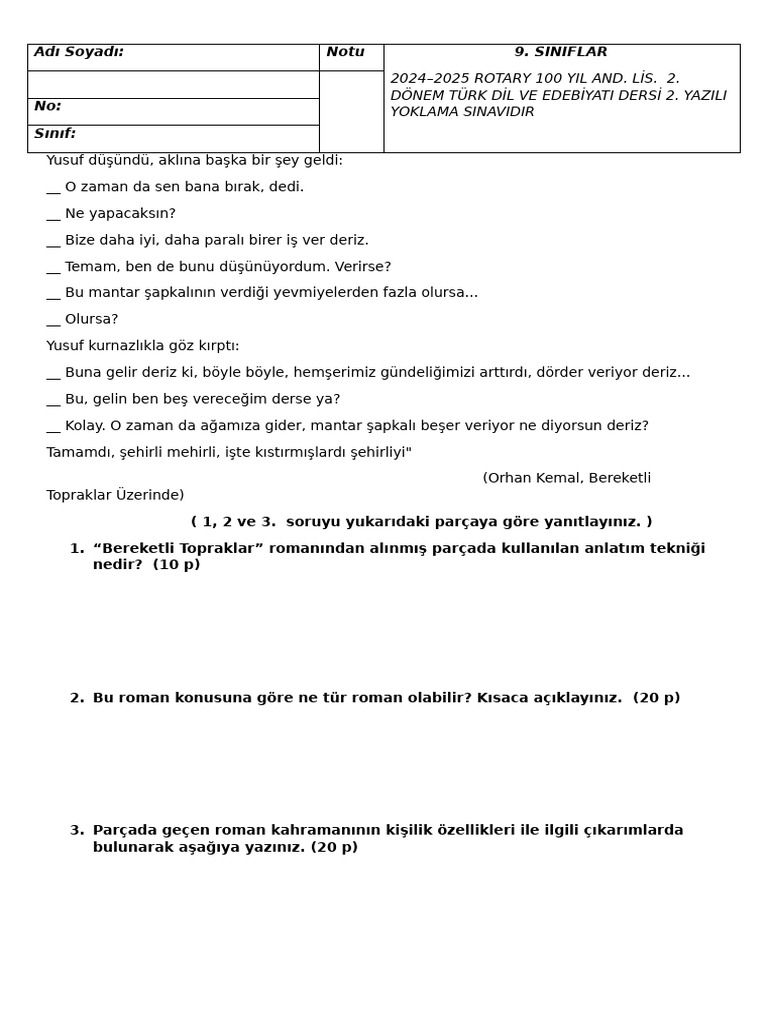 Bep 2. Dön. 2.sın | PDF